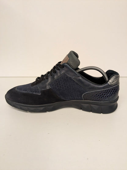 Sneaker Floris van Bommel in pelle. Colore blu scuro. Taglia 8,5/42,5