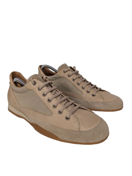 Scarpe da ginnastica in pelle Hugo Boss. Colore marrone chiaro. Taglia 42.