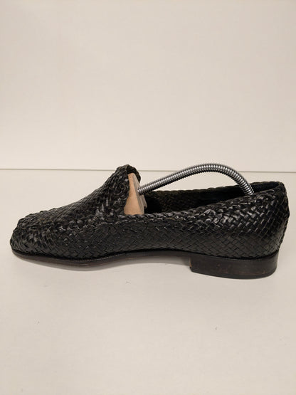 Fratelli Vanni Leather woven moccasins. Dark Brown colored. Size 42.