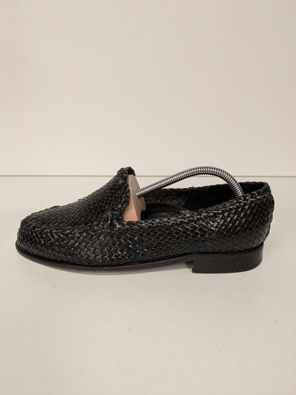 Fratelli Vanni Leather woven moccasins. Dark Brown colored. Size 42.