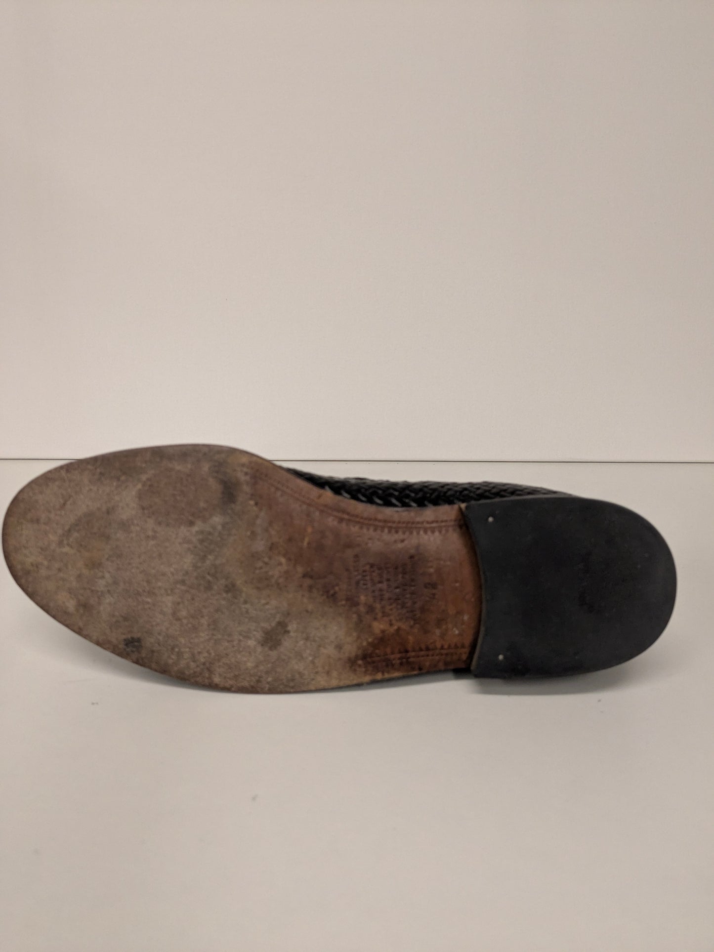 Fratelli Vanni Leather woven moccasins. Dark Brown colored. Size 42.