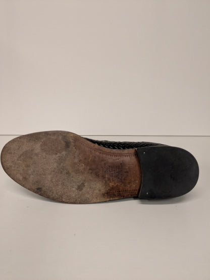 Fratelli Vanni Leather woven moccasins. Dark Brown colored. Size 42.