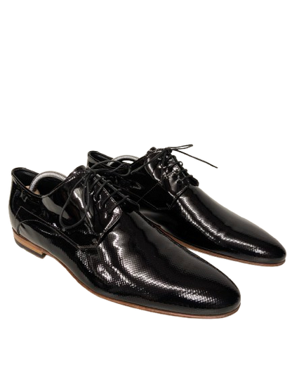 Hugo Boss Lak Leren veterschoenen. Donker Bruin gekleurd. Maat 42.