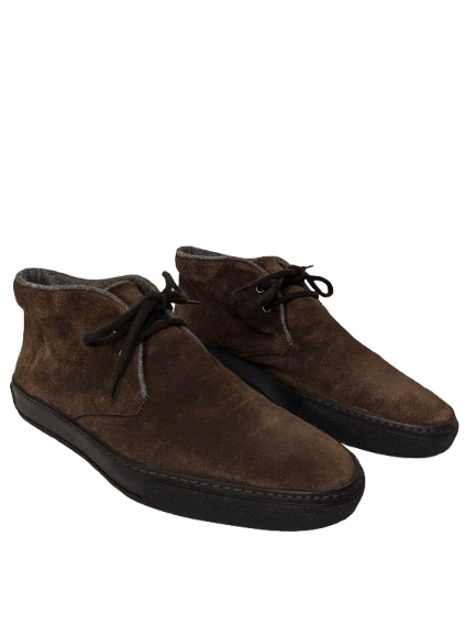 Hugo Boss Schnürstiefel aus Leder. Dunkelbraun mit Textilfutter. Größe 42.