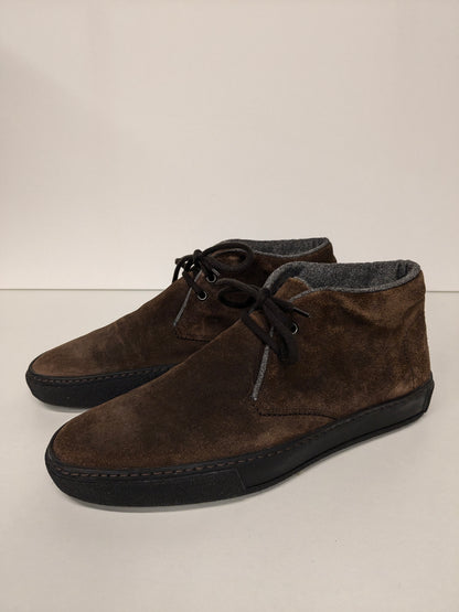 Hugo Boss Schnürstiefel aus Leder. Dunkelbraun mit Textilfutter. Größe 42.