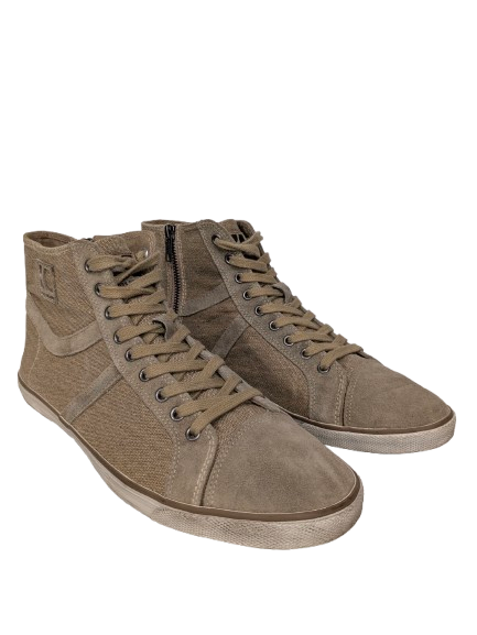 Boss Orange / Hugo Boss hoge stoffen sneakers. Beige gekleurd. Maat 42.