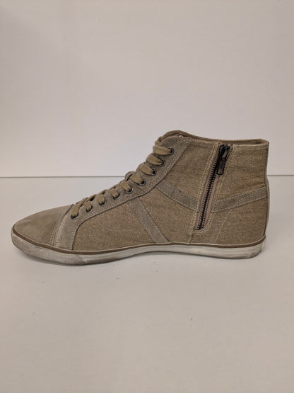 Boss Orange / Hugo Boss hoge stoffen sneakers. Beige gekleurd. Maat 42.