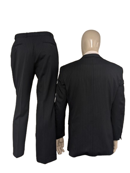 Abito in lana Royal Bartlett & Walker. Blu Marrone a strisce. Taglia 48/M.