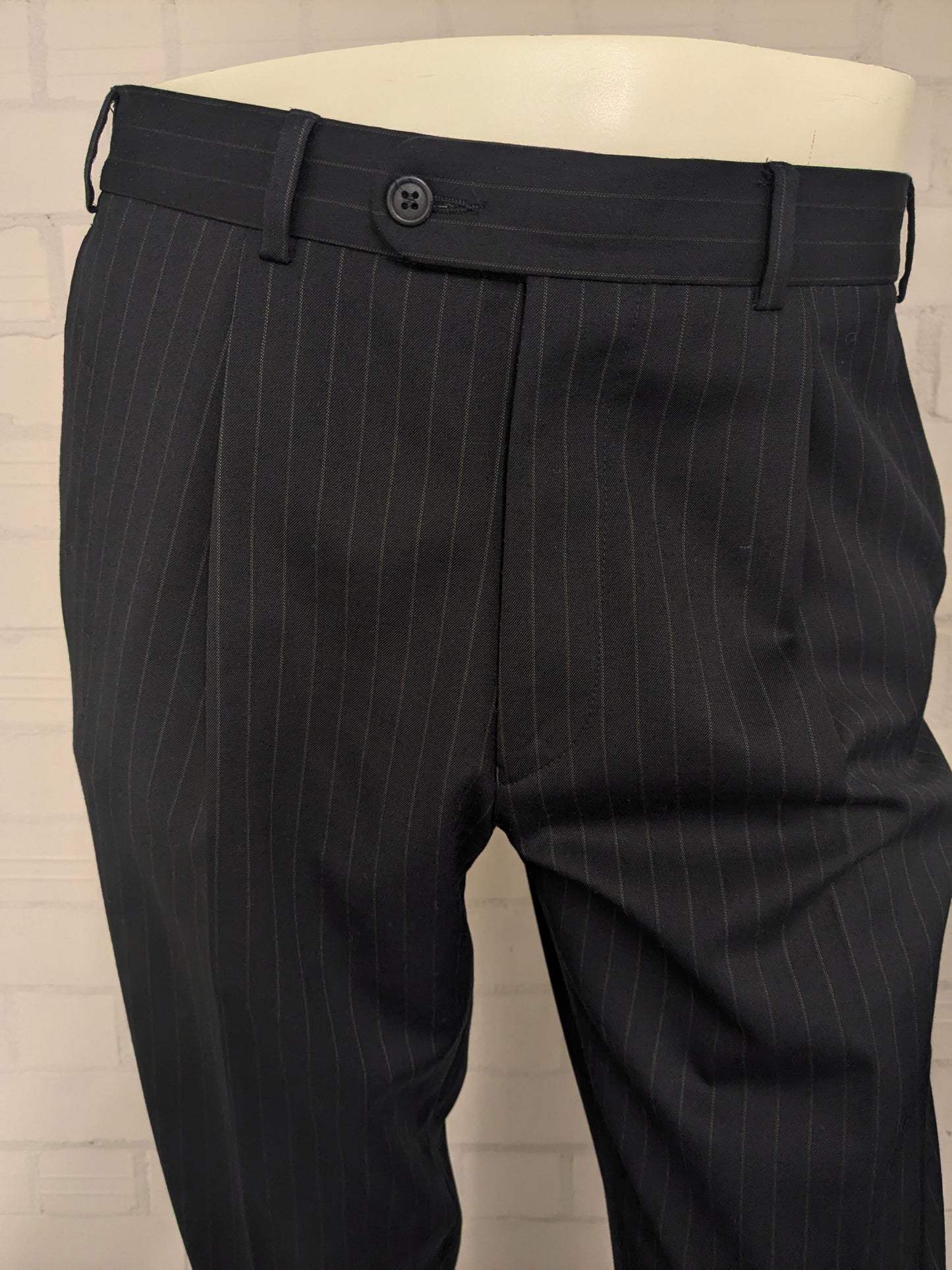 Abito in lana Royal Bartlett & Walker. Blu Marrone a strisce. Taglia 48/M.