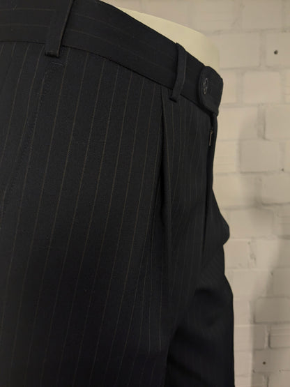 Abito in lana Royal Bartlett & Walker. Blu Marrone a strisce. Taglia 48/M.