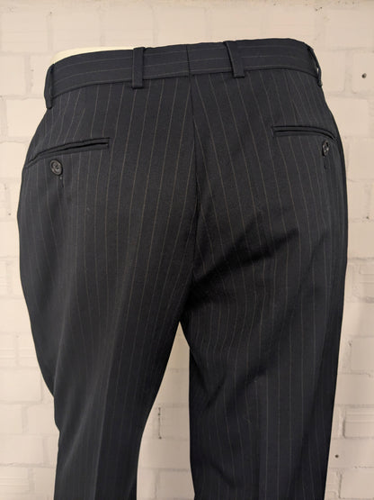 Abito in lana Royal Bartlett & Walker. Blu Marrone a strisce. Taglia 48/M.