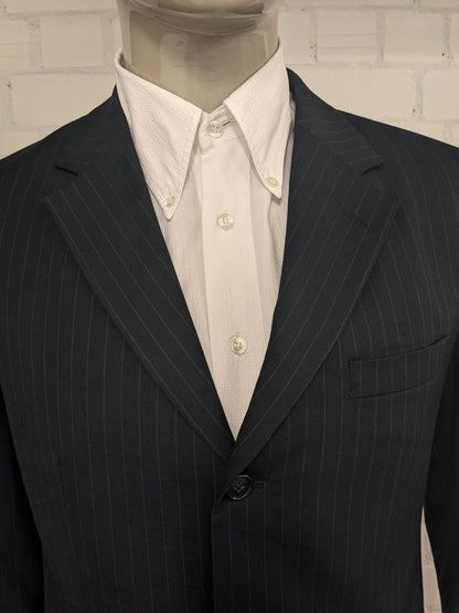 Abito in lana Royal Bartlett & Walker. Blu Marrone a strisce. Taglia 48/M.