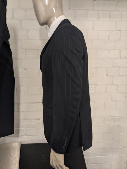 Abito in lana Royal Bartlett & Walker. Blu Marrone a strisce. Taglia 48/M.