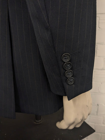 Abito in lana Royal Bartlett & Walker. Blu Marrone a strisce. Taglia 48/M.