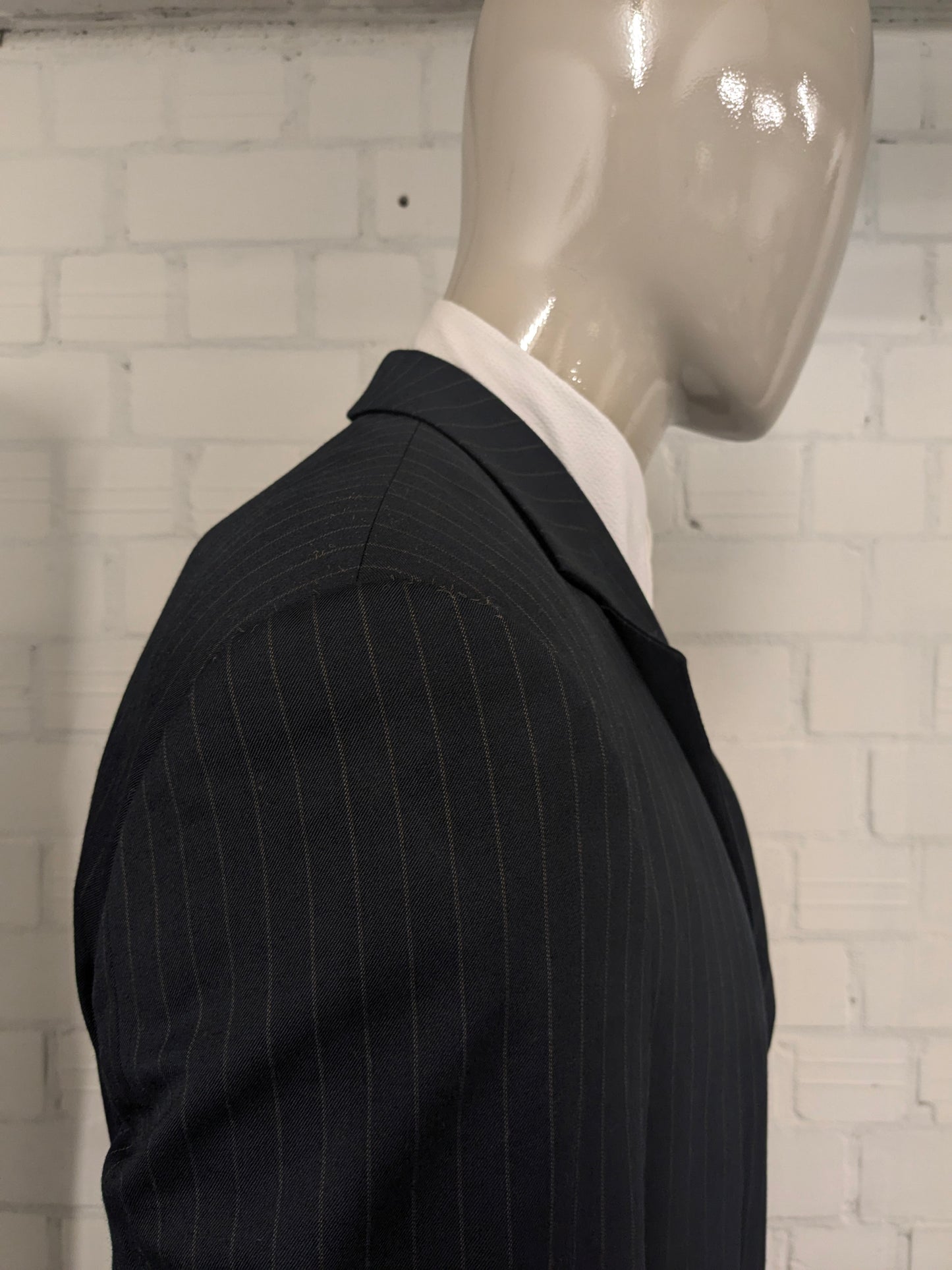 Abito in lana Royal Bartlett & Walker. Blu Marrone a strisce. Taglia 48/M.