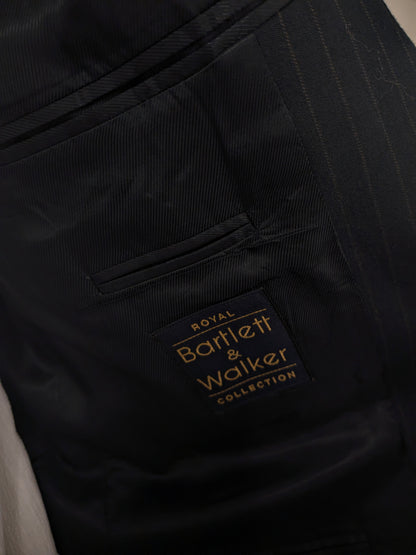 Abito in lana Royal Bartlett & Walker. Blu Marrone a strisce. Taglia 48/M.