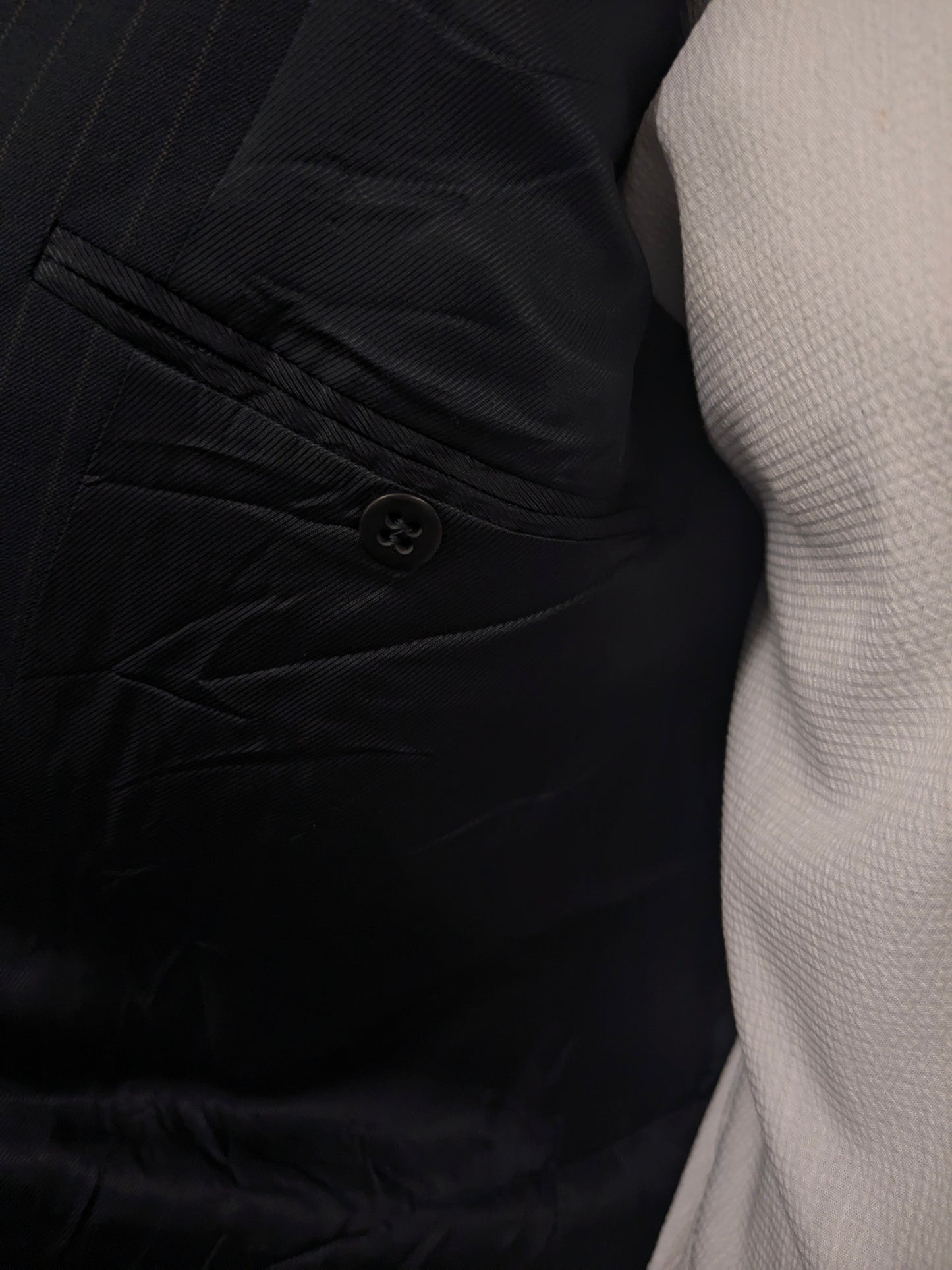 Abito in lana Royal Bartlett & Walker. Blu Marrone a strisce. Taglia 48/M.