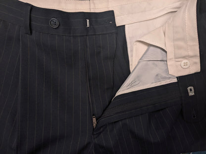 Abito in lana Royal Bartlett & Walker. Blu Marrone a strisce. Taglia 48/M.