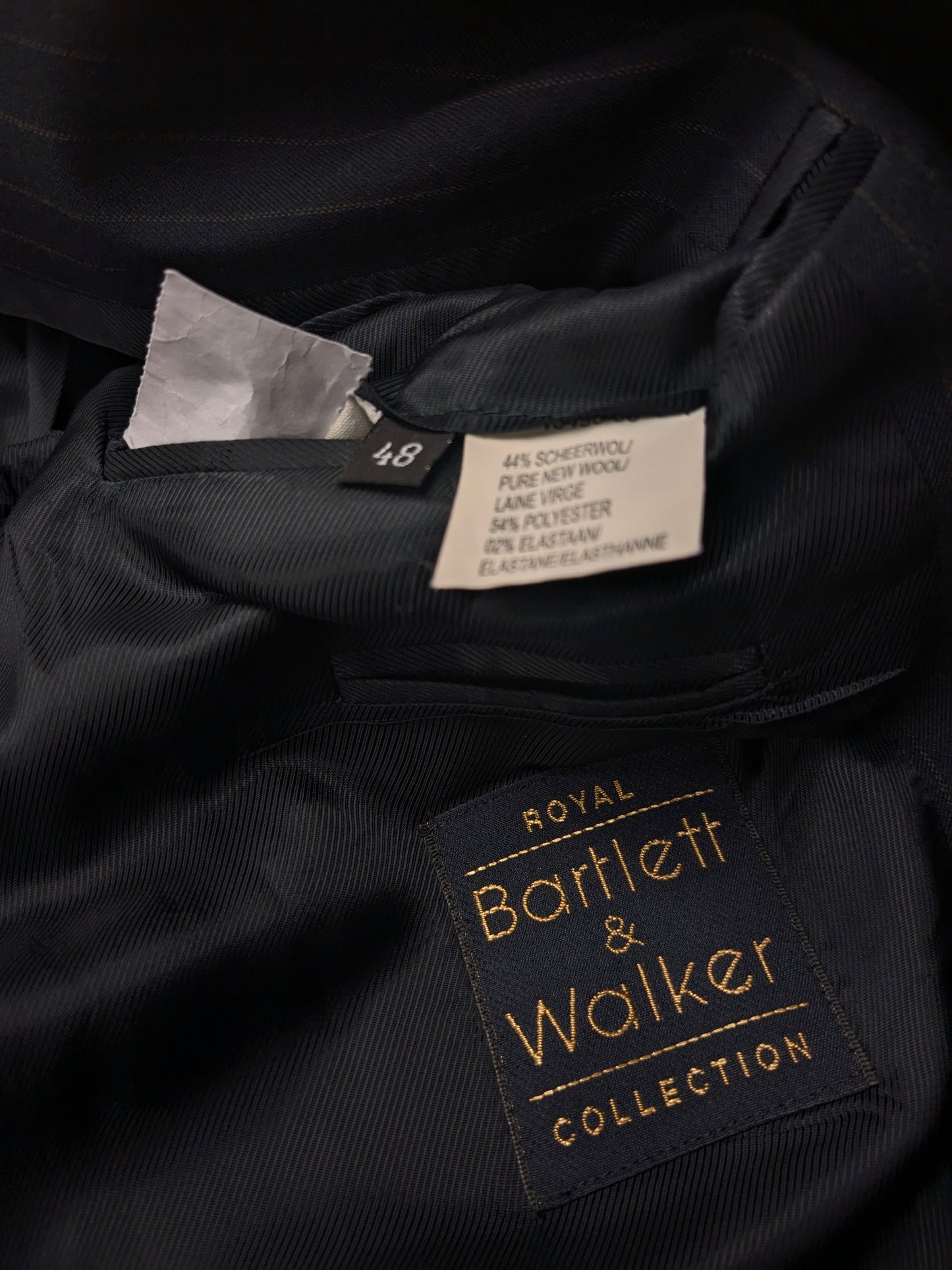 Abito in lana Royal Bartlett & Walker. Blu Marrone a strisce. Taglia 48/M.