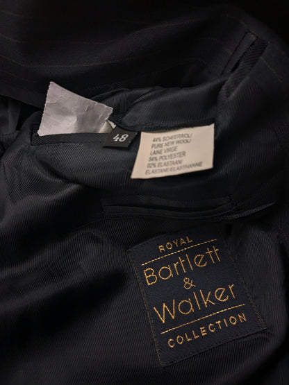 Abito in lana Royal Bartlett & Walker. Blu Marrone a strisce. Taglia 48/M.