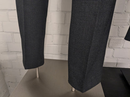 Abito Scabal in lana realizzato su misura. Motivo grigio nero. Taglia 56/XL.