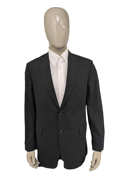 Frans Molenaar Wool jacket. Black and white striped. Size 50 / M.