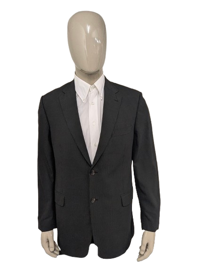 Frans Molenaar Wool jacket. Black and white striped. Size 50 / M.