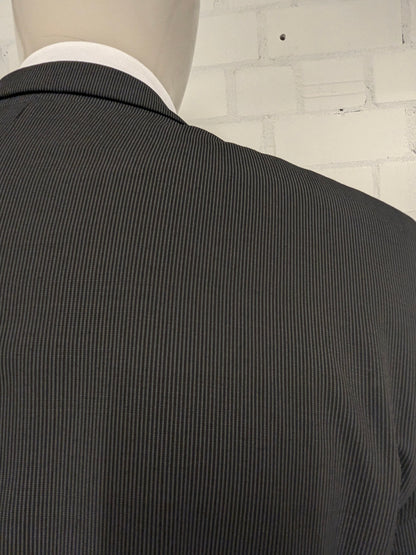 Frans Molenaar Wool jacket. Black and white striped. Size 50 / M.