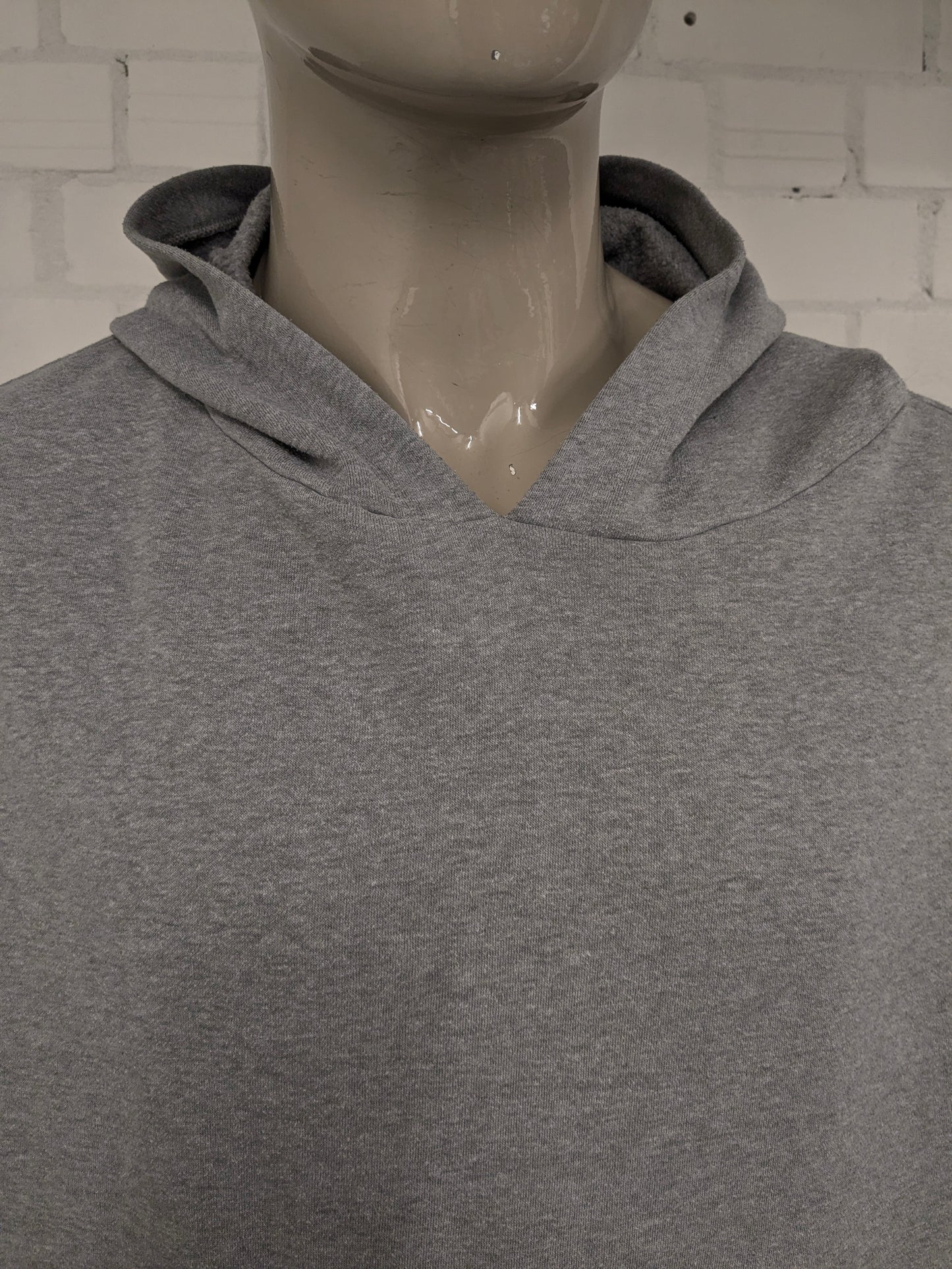 City Streets oversized hoodie met 3/4 mouw. Grijs gemêleerd. Maat XL.