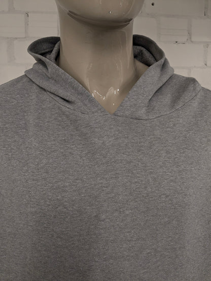 City Streets oversized hoodie met 3/4 mouw. Grijs gemêleerd. Maat XL.