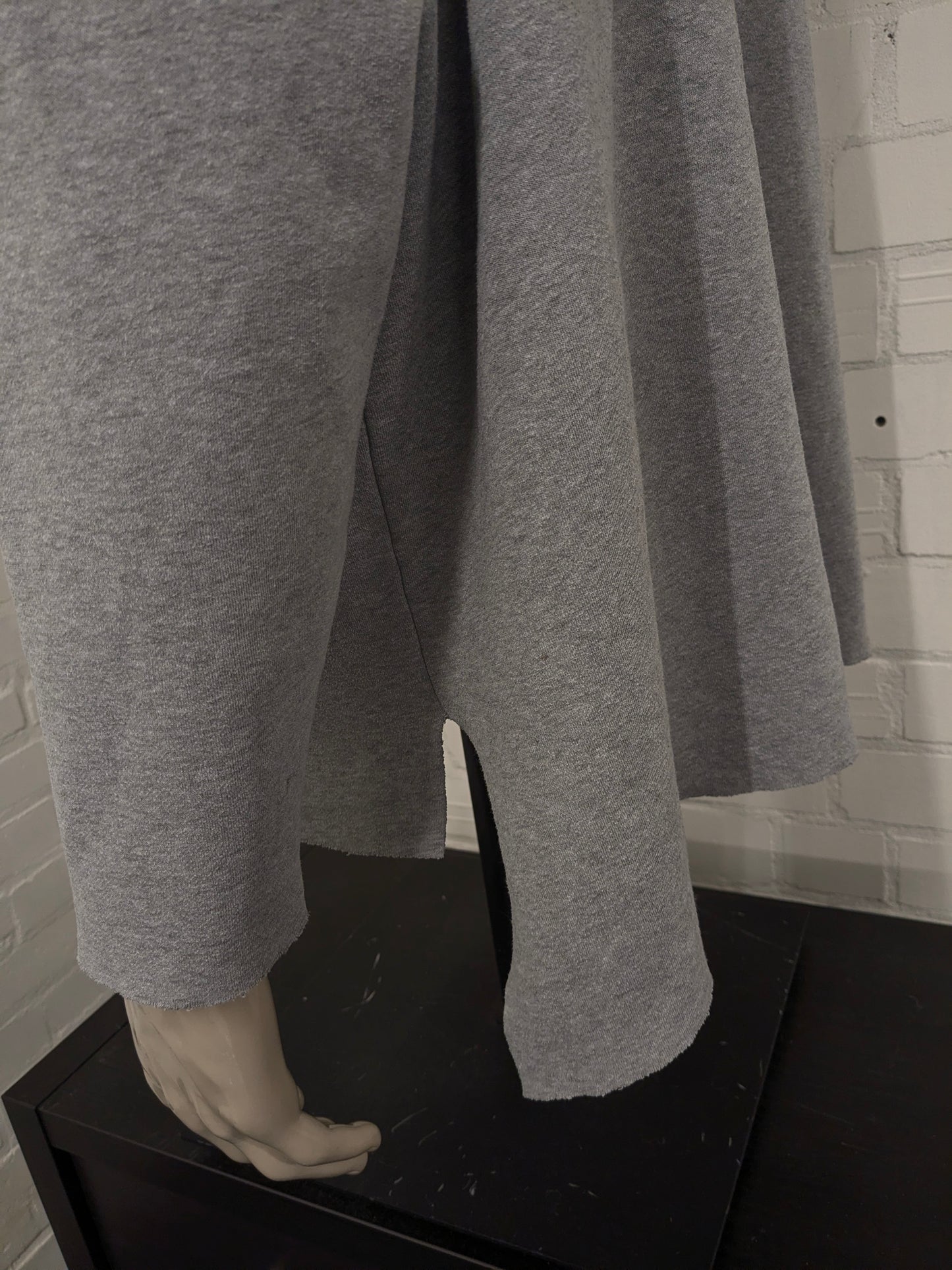 City Streets oversized hoodie met 3/4 mouw. Grijs gemêleerd. Maat XL.