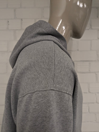 City Streets oversized hoodie met 3/4 mouw. Grijs gemêleerd. Maat XL.