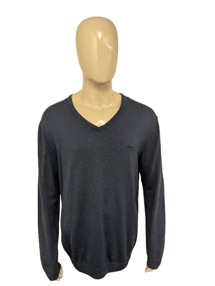 s Oliver casual trui. Donker Blauw gemêleerd. Maat 2XL / XXL.