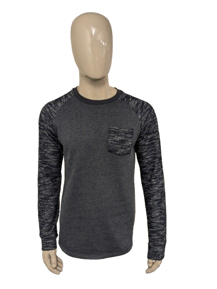 Jack & Jones trui – blauw/grijs gemêleerd – maat M