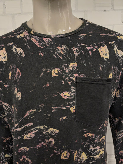 Nana Judy trui. Zwart Gee Roze print. Maat L.