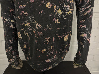 Nana Judy trui. Zwart Gee Roze print. Maat L.