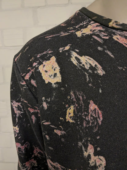 Nana Judy trui. Zwart Gee Roze print. Maat L.