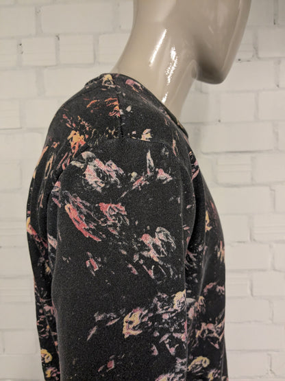 Nana Judy trui. Zwart Gee Roze print. Maat L.