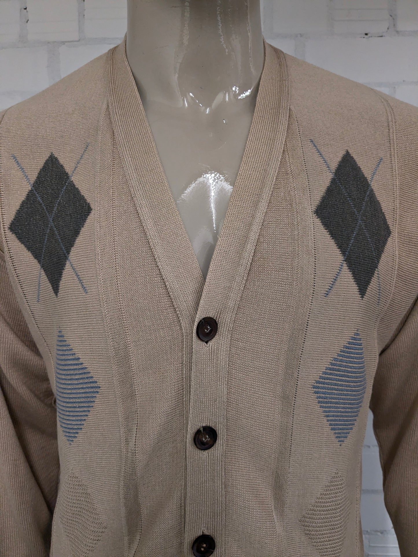 Bartlett & Walker cardigan. Beige Gray Blue colored. Size XL.