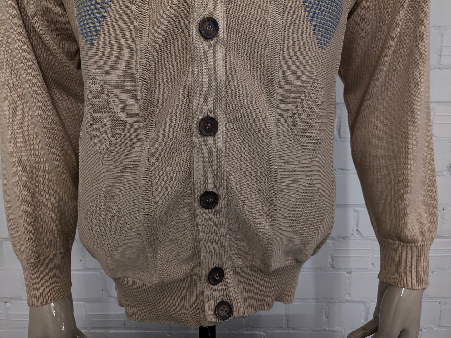 Bartlett & Walker cardigan. Beige Gray Blue colored. Size XL.