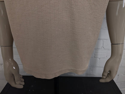 Vintage Balafre polo met touwtjes. Beige gekleurd. Maat 2XL / XXL.