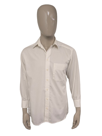 Vintage Olymp Luxor overhemd Beige gekleurd. Maat L.