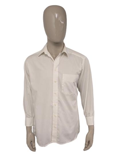 Vintage Olymp Luxor overhemd Beige gekleurd. Maat L.