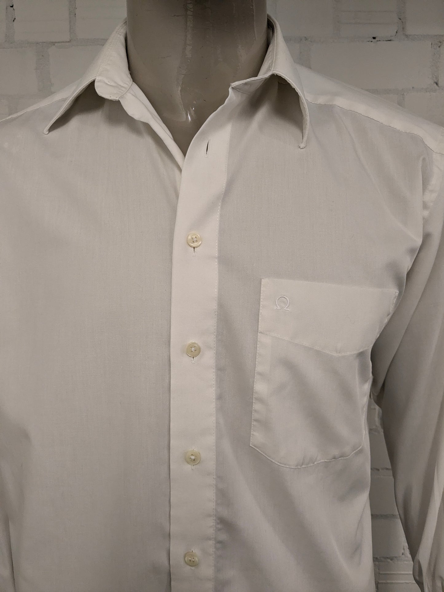 Vintage Olymp Luxor overhemd Beige gekleurd. Maat L.