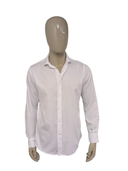 Sartoria Leoni overhemd. Wit gekleurd. Maat XL.