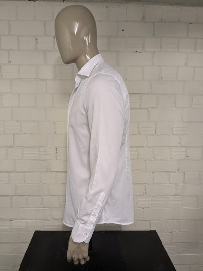 Sartoria Leoni overhemd. Wit gekleurd. Maat XL.