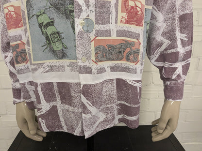 Vintage 80's / 90's Cicerone & Co overhemd. Rood Groen Grijs gekleurd. Maat XL.