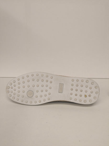 Mocassini in pelle Manfield. Colore Blu Beige. Taglia 42.