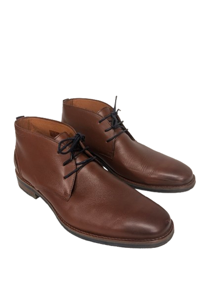 Van Lier Leren veterschoenen. Bruin gekleurd. Maat 43.