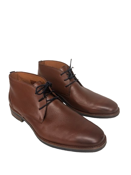 Van Lier Leren veterschoenen. Bruin gekleurd. Maat 43.